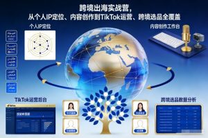 跨境出海实战营,从个人IP定位、内容创作到TikTok运营、跨境选品全覆盖-如意资源库