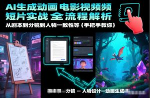AI生成动画电影视频短片实战全流程解析,从剧本到分镜到人物一致性等手把手教你-如意资源库