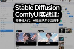 Stable Diffusion ComfyUI实战课：零基础入门，AI绘图从新手到高手-如意资源库