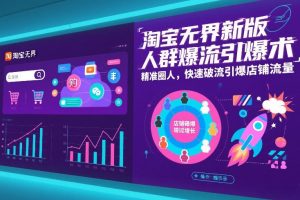 淘宝无界新版人群爆流引爆术,精准圈人,快速破流引爆店铺流量-如意资源库