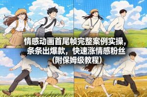 情感动画首尾帧完整案例实操，条条出爆款，快速涨情感粉丝（附保姆级教程）-如意资源库