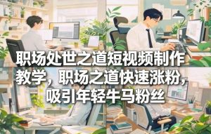 职场处世之道短视频制作教学，职场之道快速涨粉，吸引年轻牛马粉丝-如意资源库