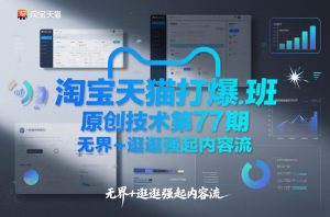 淘宝天猫打爆班原创技术第77期，无界+逛逛强起内容流-如意资源库