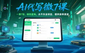 AI代写微课,一单7张,绿色蓝海,永不失业项目,提供接单渠道!-如意资源库