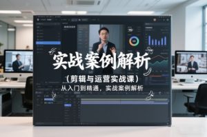 剪辑与运营实战课，从入门到精通，实战案例解析（更新2026）-如意资源库