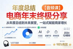 电商年未终极分享，从年度总结到未来展望，一站式赋能商家增长【音频课】-如意资源库