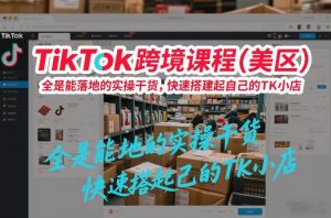 TikTok跨境课程（美区），全是能落地的实操干货，快速搭建起自己的TK小店-如意资源库