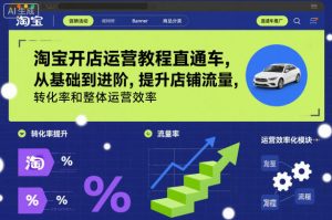 淘宝开店运营教程直通车，从基础到进阶，提升店铺流量，转化率和整体运营效率（更新26年1月）-如意资源库