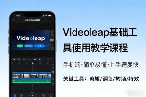 Videoleap基础工具使用教学课程，手机端视频剪辑教学，简单易懂，上手速度快-如意资源库