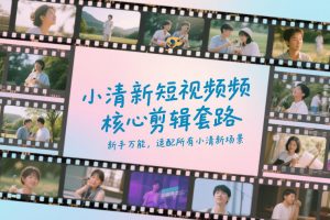 小清新短视频核心剪辑套路，新手万能，适配所有小清新场景-如意资源库