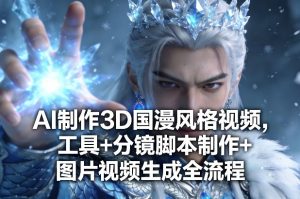 AI制作3D国漫风格视频，工具+分镜脚本制作+图片视频生成全流程-如意资源库
