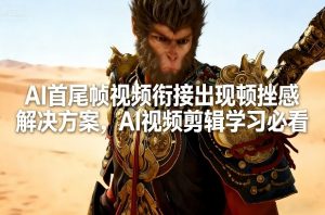 AI首尾帧视频衔接出现顿挫感解决方案,AI视频剪辑学习必看-如意资源库