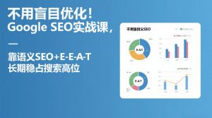 不用盲目优化!Google SEO实战课,靠语义SEO+E-E-A-T,长期稳占搜索高位-如意资源库