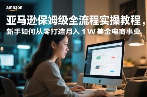 亚马逊保姆级全流程实操教程，新手如何从零打造月入1W美金电商事业-如意资源库