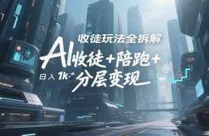 AI收徒玩法全拆解，靠“收徒+陪跑+分层变现”，纯靠流量变现，日入1k+-如意资源库