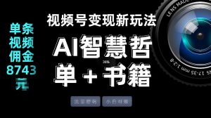 视频号流量密码，变现新玩法-AI智慧哲单＋书单，单条视频佣金8743米-如意资源库