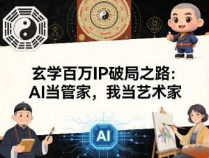 玄学百万IP破局之路：AI当管家，我当艺术家-如意资源库