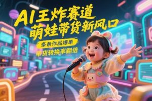 AI王炸赛道,萌娃带货新风口,条条作品爆单,带货转换率翻倍,核心逻辑拆解-如意资源库