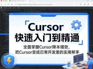 Cursor快速入门到精通，全面掌握Cursor降本增效，把Cursor变成日常开发里的实用帮手-如意资源库