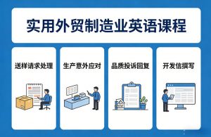 实用外贸制造业英语课程，教你专业处理送样请求、应对生产意外、回复品质投诉、撰写开发信等-如意资源库