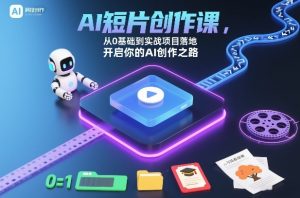 AI短片创作课,从0基础到实战项目落地,开启你的AI创作之路(更新0411)-如意资源库