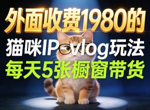 宠物赛道猫咪IP-vlog玩法,26条视频涨粉29W,每天5张橱窗带货拆解-如意资源库
