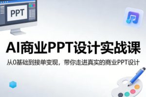 AI商业PPT设计实战课，从0基础到接单变现，带你走进真实的商业PPT设计-如意资源库