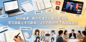 AI创编课，教你写爆款短剧与AI漫剧，学完就能上手写剧本，让你的AI创作不再自娱自乐-如意资源库