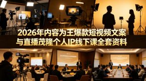 2026年内容为王爆款短视频文案与直播茂隆个人IP线下课全套资料(价值4980)-如意资源库