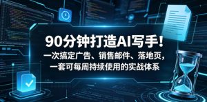 90分钟打造AI写手！一次搞定广告、销售邮件、落地页，一套可每周持续使用的实战体系【原创双语字幕】-如意资源库