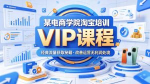某电商学院淘宝培训VIP课程，各种经典有用的流量获取秘籍，改善运营产品没利润的处境（2026年5月）-如意资源库