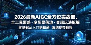 2026最新AIGC全方位实战课,全工具覆盖・多场景落地・变现玩法拆解,零基础从入门到精通系统视频教程-如意资源库