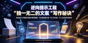 逆向提示工程教您突破AI常规限制,写出独具魅力独一无二的文案,引人注目的写作秘诀【原创双语字幕】-如意资源库