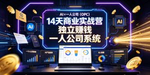 AI×一人公司(OPC)14天商业实战营,用AI帮你搭建一个属于你自己的、能独立賺钱的一人公司系统-如意资源库