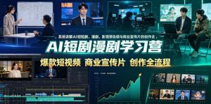 AI短剧漫剧学习营，系统讲解AI短剧、漫剧、影视预告片、爆款短视频与商业宣传片的创作全流程-如意资源库
