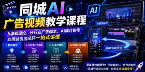 同城AI广告视频教学课程,从基础理论、分行业广告脚本、AI成片制作到同城引流闭环一站式讲透-如意资源库