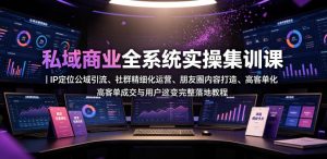私域商业全系统实操课|IP定位公域引流、社群精细化运营、朋友圈内容打造、高客单成交与用户裂变完整落地教程-如意资源库