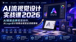 AI流视觉设计实战课2026:AI赋能品牌视觉创作,从Logo设计到商业视觉全流程落地-如意资源库