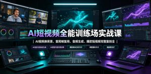 AI短视频全能训练场实战课|AI视频换背景、首尾帧复用、音频生成、爆款短视频完整复刻全套实操教学-如意资源库