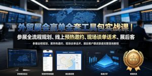 外贸展会赢单全套工具包实战课|参展全流程规划、线上预热邀约、现场谈单话术、展后客户跟进复盘完整落地教程-如意资源库
