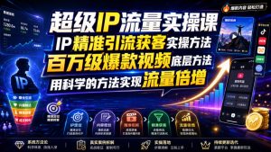 超级IP流量实操课，IP精准引流获客实操方法，百万级爆款视频底层方法，用科学的方法实现流量倍增-如意资源库