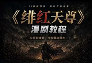 绯红天尊AI漫剧系统教程｜从零入门到精通，工具运用+剧本创作+爆款逻辑+提示词素材+镜头剪辑，全套爆款漫剧落地实战课-如意资源库