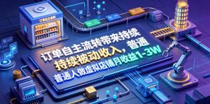 订单自主流转带来持续被动收入，普通人做虚拟店铺月收益1-3W【揭秘】-如意资源库