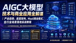 AIGC大模型技术与商业应用全解课|产业趋势、底层架构、MaaS商业模式、全行业场景落地实战教程-如意资源库