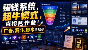 賺钱系统,超牛模式,直接抄作业!广告、漏斗、脚本全给你【原创双语字幕】-如意资源库