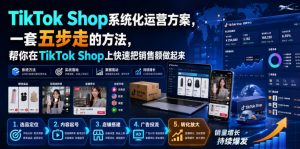 TikTok Shop系统化运营方案,一套五步走的方法,帮你在TikTok Shop上快速把销售额做起来【原创双语字幕】-如意资源库