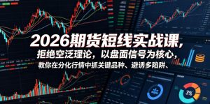 2026期货短线实战课,拒绝空泛理论,以盘面信号为核心,教你在分化行情中抓关键品种、避诱多陷阱(更新0711)-如意资源库