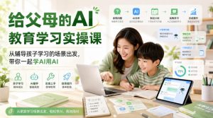 给父母的AI教育学习实操课,从辅导孩子学习的场景出发,带你一起学AI用AI-如意资源库