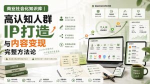商业社会化知识库|高认知人群IP打造与内容变现完整方法论【文档】-如意资源库