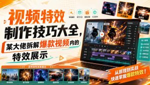 视频特效制作技巧大全,某大佬拆解爆款视频内的特效展示-如意资源库